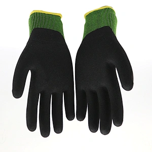 High Quality Level 5 Cut Resistant Gloves Nitrile Sandy Cut Resistant Gloves Nitrile Sandy Anti Cut Gloves for Assembly Worker