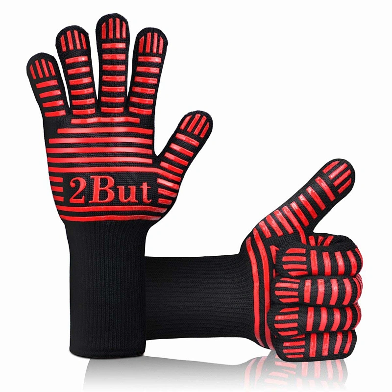 Hot sale 1472 F heat insulation anti-scalding BBQ barbecue silicone gloves