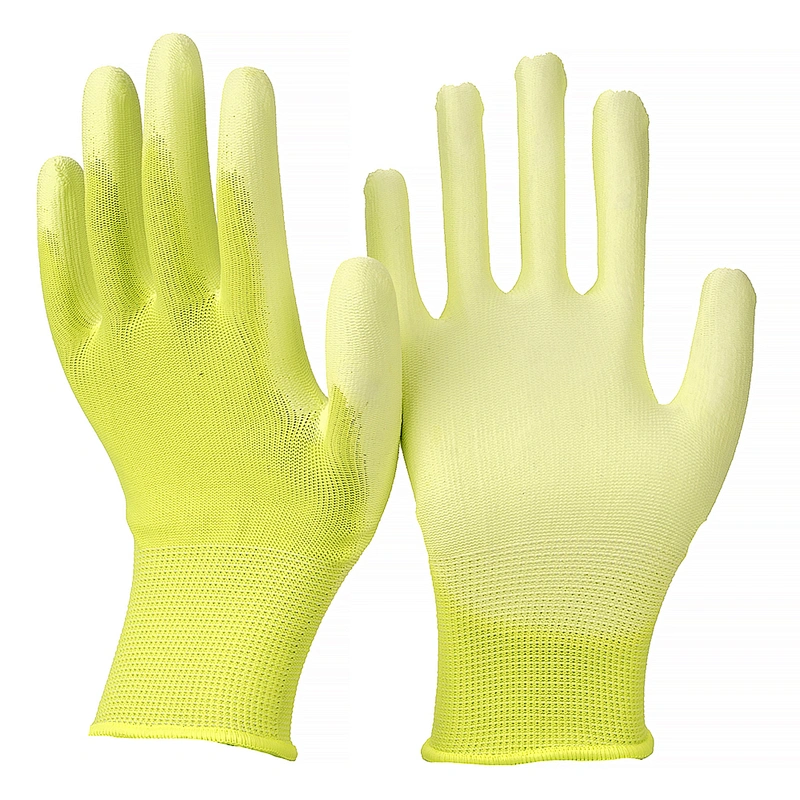 Wonderful Quality Comfortable Palm Fit Coated White PU Glove for Factory Use
