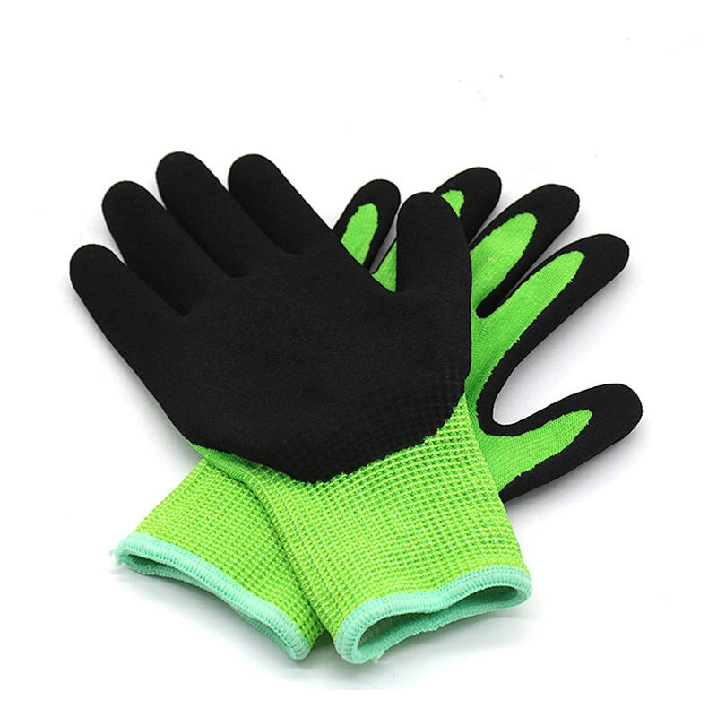 China Good Quality Cheap Safety Gloves Cut Resistant Steel Wire/HPPE Gloves Level 5 Sandy Nitrile Gloves