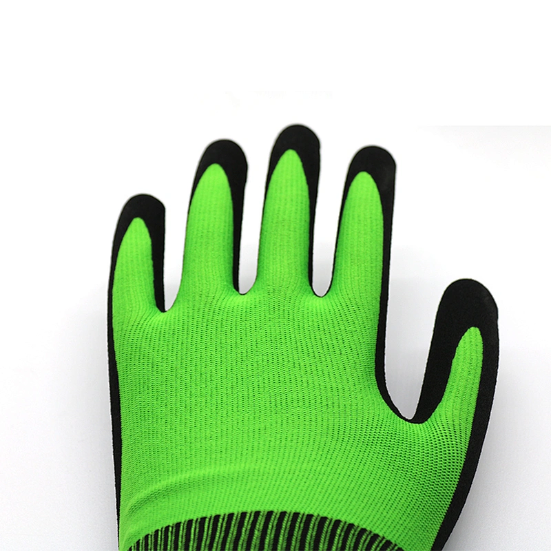 High Quality Level 5 Cut Resistant Gloves Nitrile Sandy Cut Resistant Gloves Nitrile Sandy Anti Cut Gloves for Assembly Worker