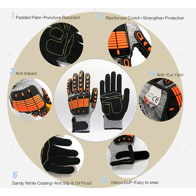 TPR Impact Gloves Cut Level 5 Anti-impact Gloves Anti Cut Cut Resistant Gloves