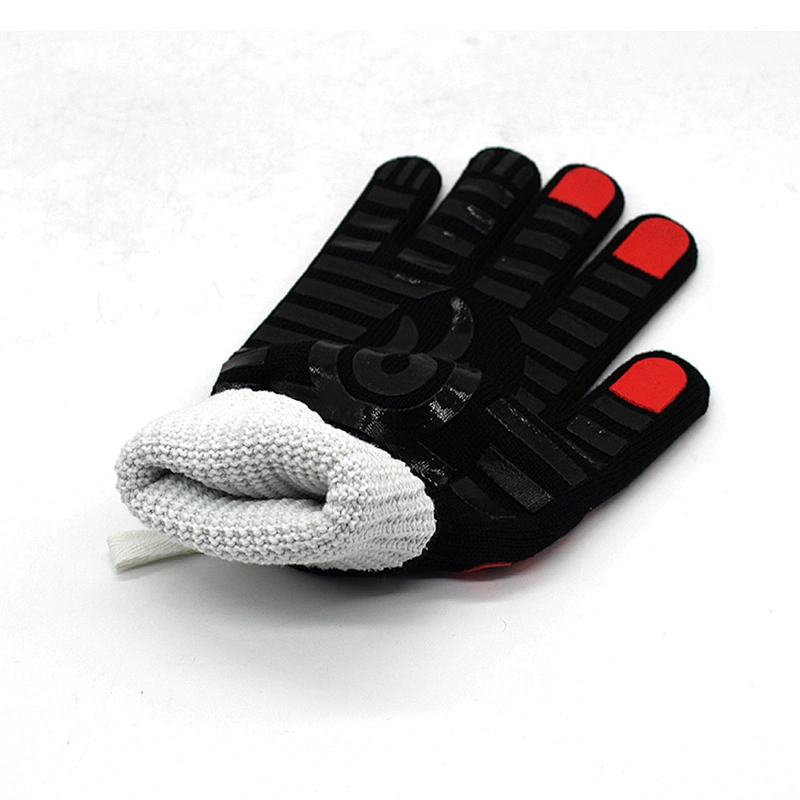 Cheap Silicone Heat Resistant Double Oven Mitts Gloves for Kitchen Cooking BBQ Baking
