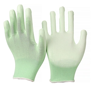 Wonderful Quality Comfortable Palm Fit Coated White PU Glove for Factory Use