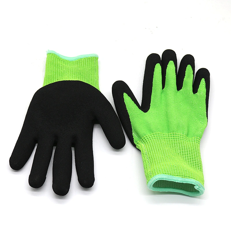 China Good Quality Cheap Safety Gloves Cut Resistant Steel Wire/HPPE Gloves Level 5 Sandy Nitrile Gloves