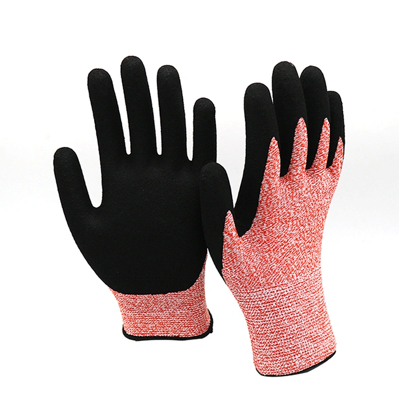 Nitrile Coated Construction Glove Cut Resistant Working Safety Anti Cut Gloves