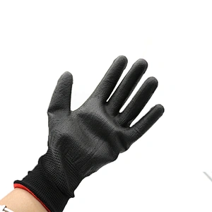 CE Polyurethane Glove High Visibility PU-Coated Gloves Construction Gloves for Hand Protection