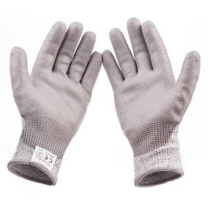 Anti-cut Construction Gloves PU Coated Cut Resistant Work Gloves Anti Cut Gloves