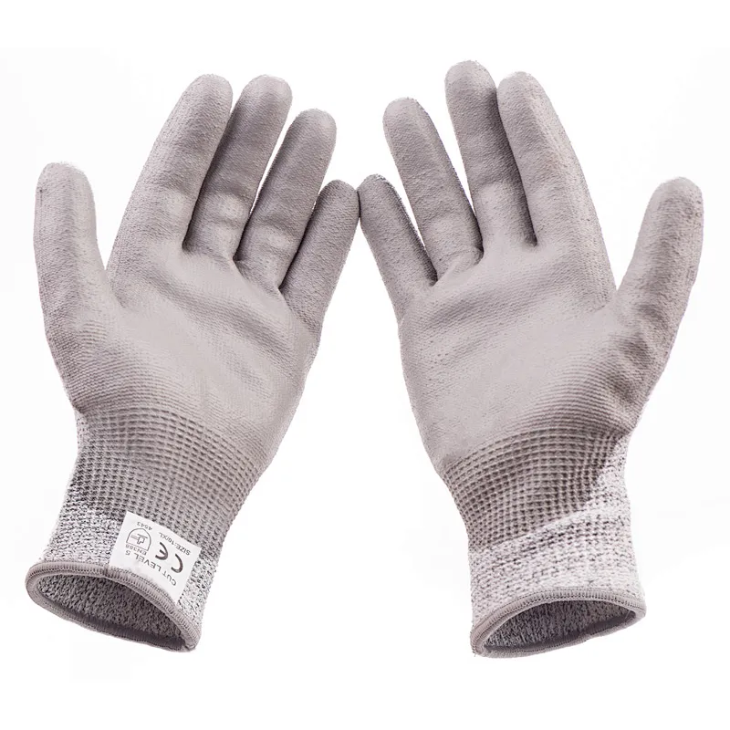 Anti-cut Construction Gloves PU Coated Cut Resistant Work Gloves Anti Cut Gloves