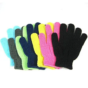 Wholesale Body Scrubber Nylon Bath Glove Custom Exfoliating Gloves Bath Mitt Shower Exfoliating Gloves