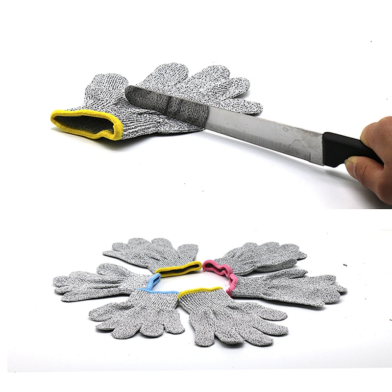 Protective Hppe Safety Working Hand Gray Kids Anti Level 5 Cut Resistant Gloves