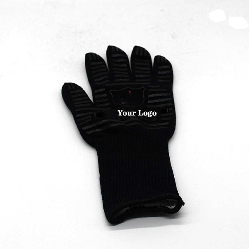 EN407 Certificate Heat Resistant Grill Oven Mitts BBQ Gloves