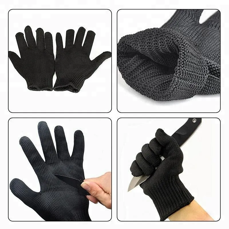 Wire Safety Gloves Scratches Cut Gloves for Butcher Level 5 Cut Resistant Metal Anti-cutting Wearable Anti-glass