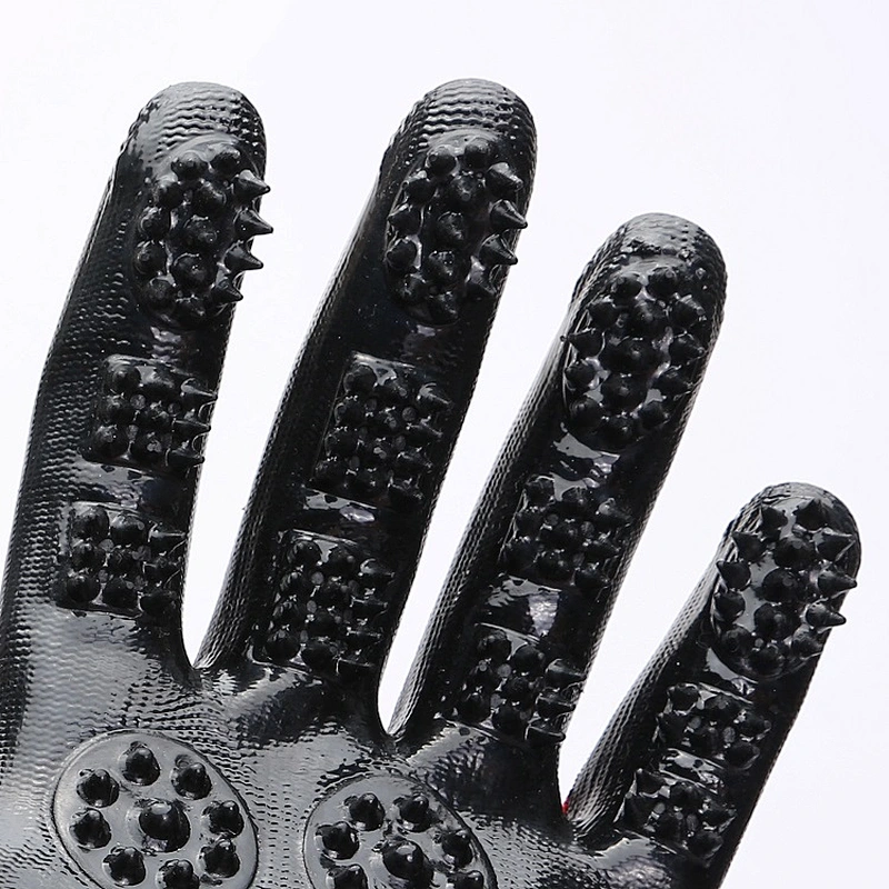 Amazon Top Seller 2018 Gentle De-shedding Brush Five Finger Design Pet Grooming Gloves