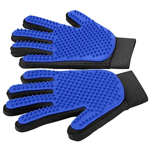 Pet Grooming And Cleaning Gloves Gift Set Premium Animals Deshedding Gloves Pet Hair Remover Mitts For Dogs Cats Rabbits Horses