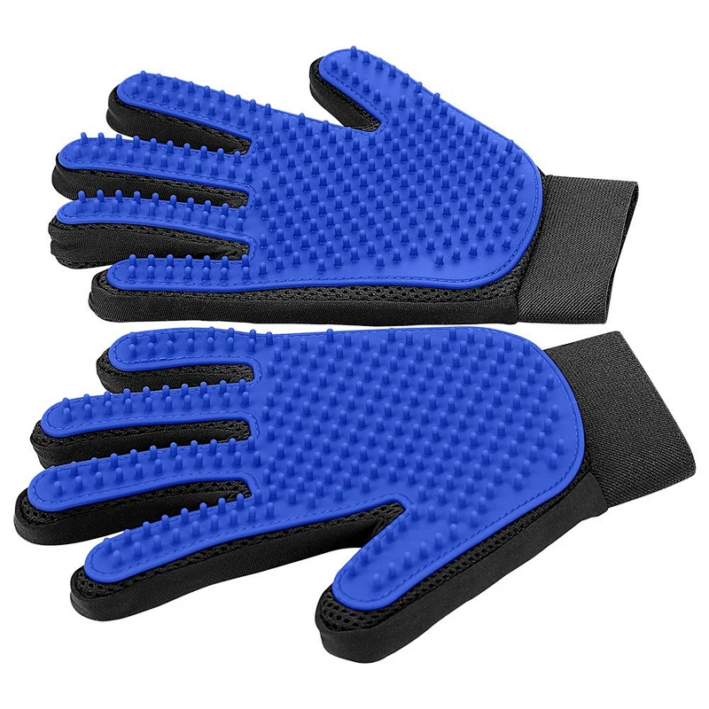 Pet Grooming And Cleaning Gloves Gift Set Premium Animals Deshedding Gloves Pet Hair Remover Mitts For Dogs Cats Rabbits Horses