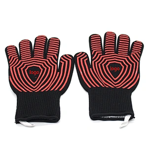 Hot Selling Double Layer Aramid Seamless Knit 932 F Heat Resistant BBQ Grill Kitchen Cooking Oven Gloves