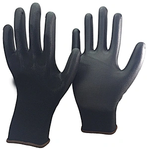 Durable Polyurethane PU Coated Work Gloves Texture Grip and Comfort Stretch Fit Safety Washable Men's Blake XL Work gloves