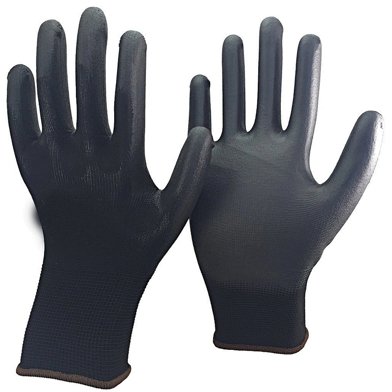 Durable Polyurethane PU Coated Work Gloves Texture Grip and Comfort Stretch Fit Safety Washable Men's Blake XL Work gloves