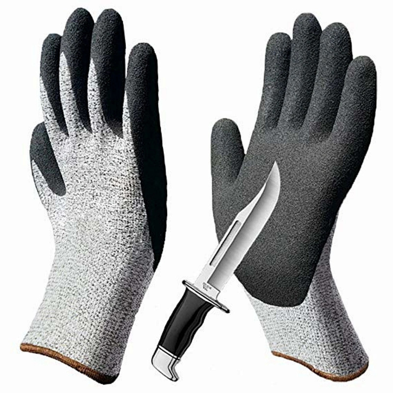 China Supplier Sandy Nitrile Foam Cut Resustant Gloves Work Anti Cut Gloves