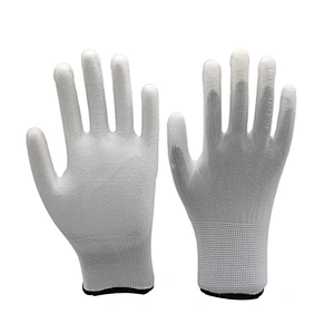 Wonderful Quality Comfortable Palm Fit Coated White PU Glove for Factory Use