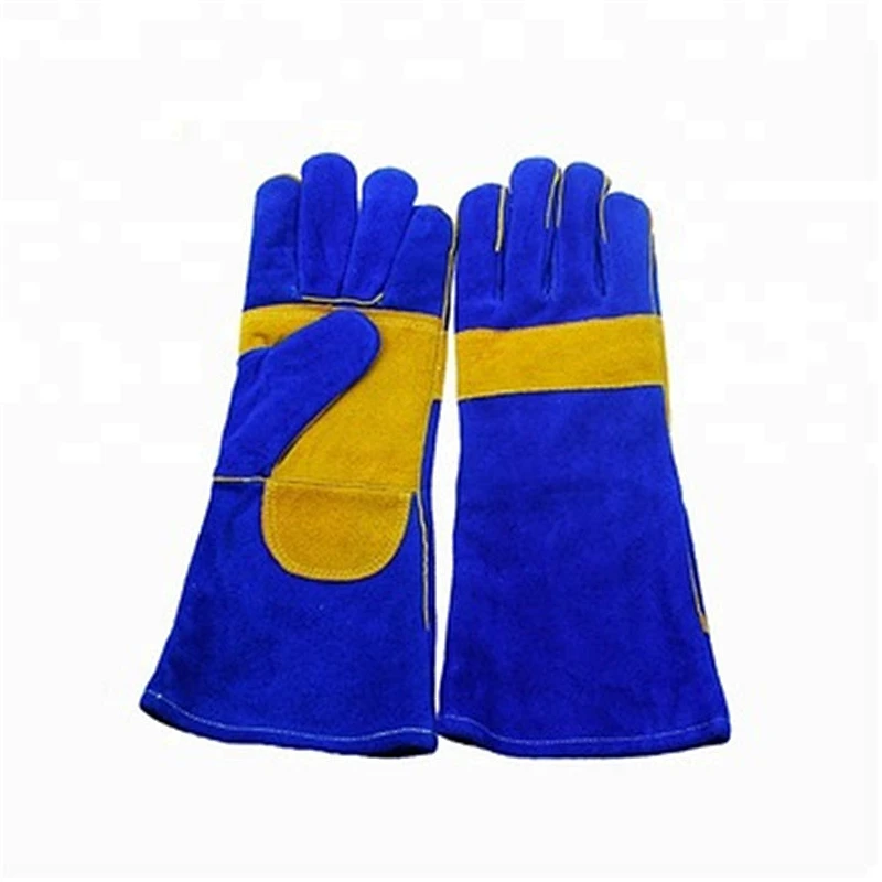Red Hand Safety Welding Gloves Supplier Price Heat Resistant Leather Welding Gloves for Welder