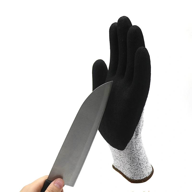 Oilfield China Nitrile Coated Cut Resistance Work Gloves Construction