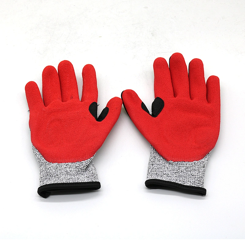 Sandy Nitrile Cut Resistant TPR Mechanic Safety Work Gloves Anti Impact Anti Cut Gloves