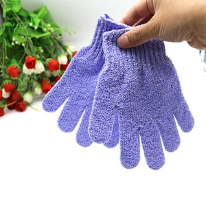 Exfoliating Carbonized Bamboo Bath Gloves Shower Mitt Loofah One Size