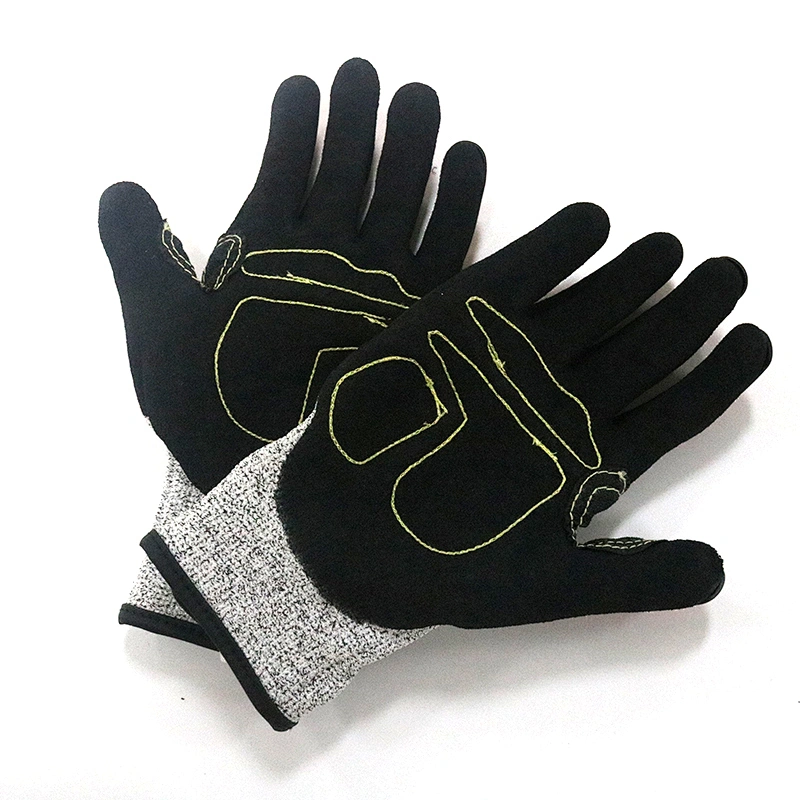 Impact Heavy Duty Sandy Nitrile Grip Cut Resistant Work Gloves Utility TPR Anti Vibration Safety Gloves For Oilfield Gas