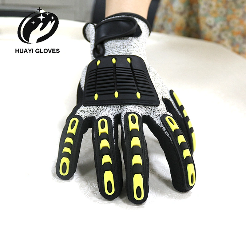 Fashionable In Style Auto Mechanics Gloves Oil Field Anti Cut