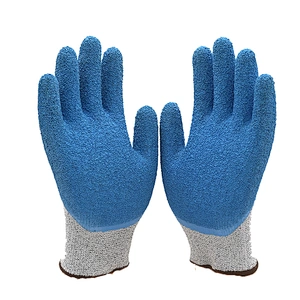 Waterproof 3/4 Latex Coated Cut Level 5 Gloves Puncture Resistant Anti Cutting Safety Work Gloves For Fishing Construction