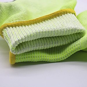 ANSI Cut Level A5 PU Coated Cut Resistant Steel Wire Safety Work Gloves With Thumb Arch Protection For Metal Stamping Assembly
