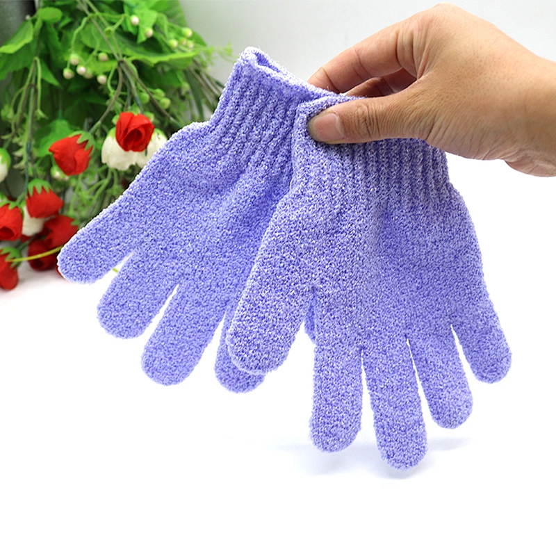 Costom Exfoliating Dual Texture Bath Gloves for Shower, Spa, Massage and Body Scrubs