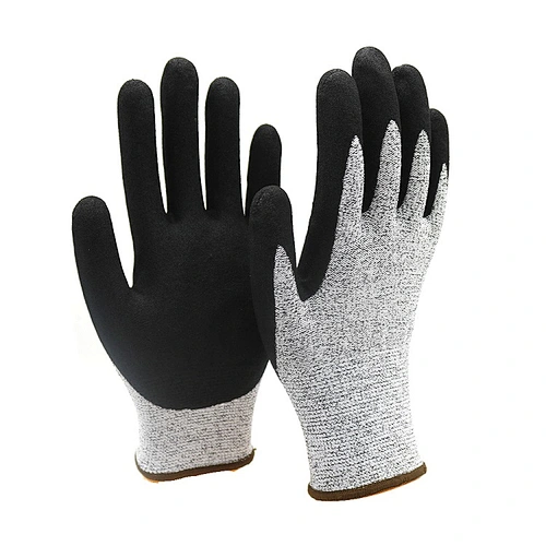 ANSI Level 5 HPPE Seamless Shell Cut Gloves Blade Cut Resistance Gloves Durable Nitrile Grip Antideslizante Anti-cut Gloves