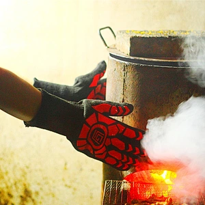 Heat Resistant Fireplace Barbecue Pit Mitt BBQ Grill Gloves