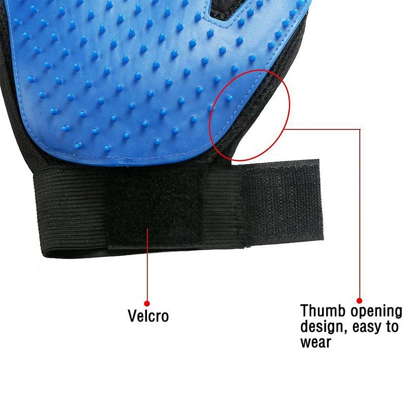 Deshedding Brush Massage Tool Horse Cat Dog Pet Grooming Glove Pet Hair Remover Glove