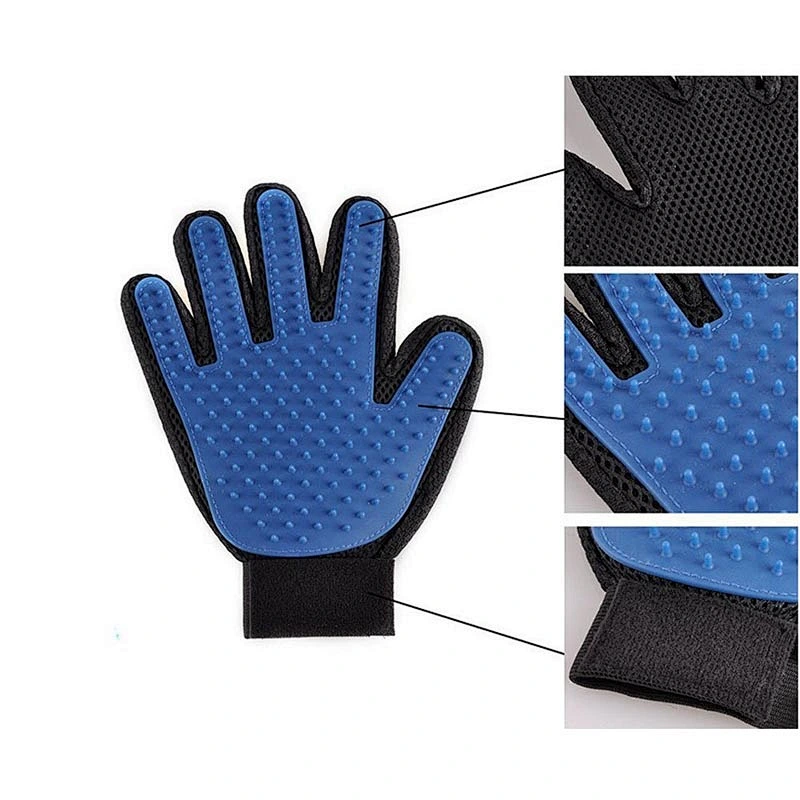 Deshedding Brush Massage Tool Horse Cat Dog Pet Grooming Glove Pet Hair Remover Glove