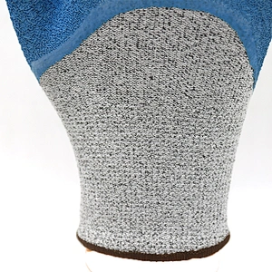Waterproof 3/4 Latex Coated Cut Level 5 Gloves Puncture Resistant Anti Cutting Safety Work Gloves For Fishing Construction