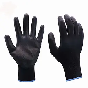 Durable Polyurethane PU Coated Work Gloves Texture Grip and Comfort Stretch Fit Safety Washable Men's Blake XL Work gloves