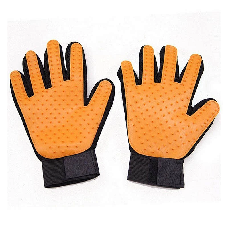 Deshedding Brush Massage Tool Horse Cat Dog Pet Grooming Glove Pet Hair Remover Glove