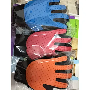 Pet Grooming And Cleaning Gloves Gift Set Premium Animals Deshedding Gloves Pet Hair Remover Mitts For Dogs Cats Rabbits Horses