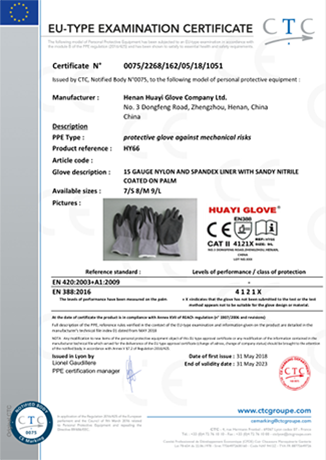 Nitrile Coated gloves