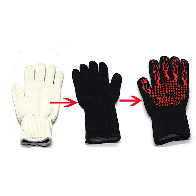 Fire Proof Silicone grill oven cooking safety Heat Resistant gloves
