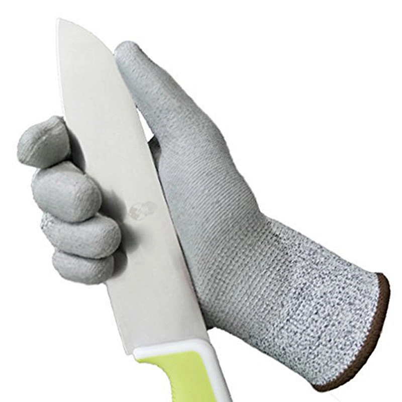 Grey PU Coated Cut Resistant Glass Handing Gloves