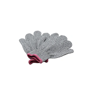 Protective Hppe Safety Working Hand Gray Kids Anti Level 5 Cut Resistant Gloves