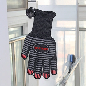 932F BBQ Silicone Heat Aid Gloves Fire Resistant Gloves Barbecue Oven Grilling Handschuh OEM For Hand Protection