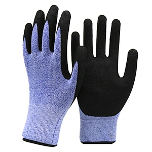 Sandy Nitrile Coated Cut Resistant Gloves Level 5 Anti Cut Gloves for Construction Industry