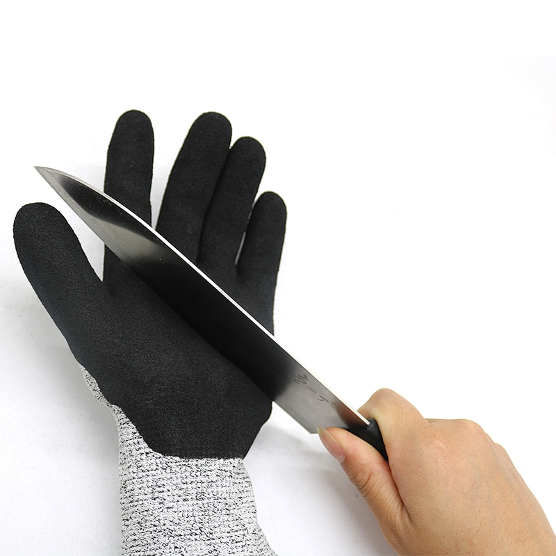 Oilfield China Nitrile Coated Cut Resistance Work Gloves Construction
