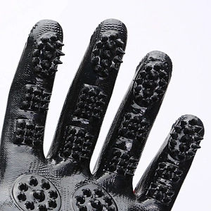 Horse Deshedding Brush Tool Pet Hair Remover Black Cat Dog Pet Grooming Glove For Animals Shedding